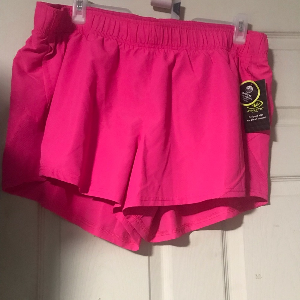 Plus size color pink shorts